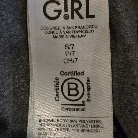 Athleta Girls Bomber Jacket Fall Sporty Crop Size 7 - Picture 4 of 8